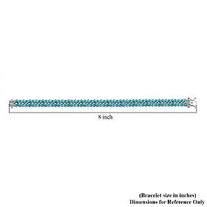 D'Joy AA Sleeping Beauty Türkis Armband ca. 18.5 cm 925 Silber Rhodiniert ca. 15.37 ct