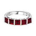 J Francis gefertigt mit SWAROVSKI- Siam Farbe Swarovski Kristall Ring, 925 Silber platiniert