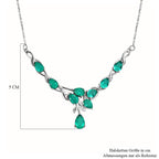 Smaragd-Quarz Triplette Halskette ca. 45 cm Edelstahl ca. 8,03 ct.