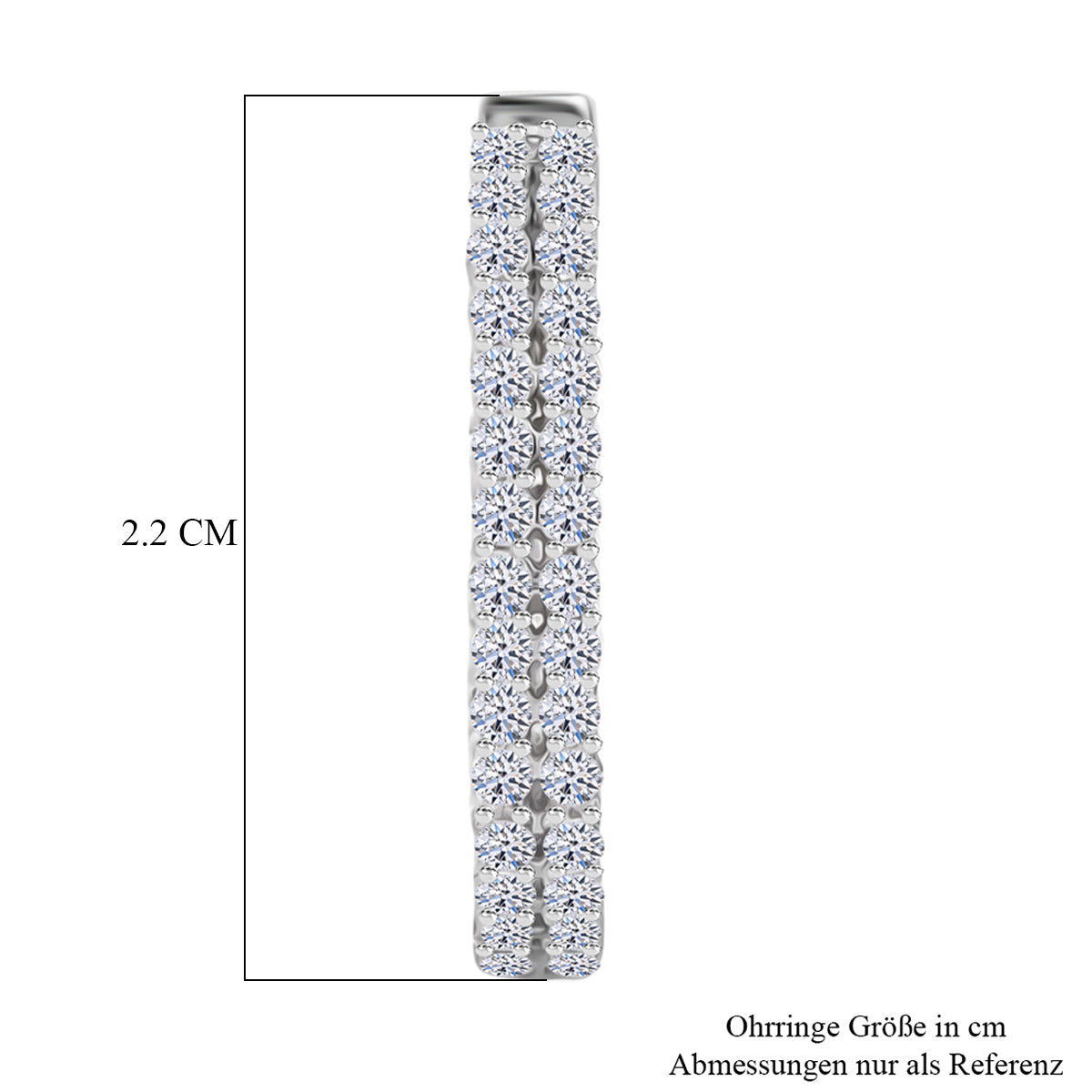 LUXURIANT DIAMOND - Lab Grown Diamant SI-GH Ohrringe 925 Silber ca. 1.50 ct