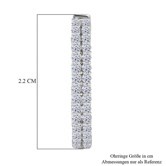 LUXURIANT DIAMOND - Lab Grown Diamant SI-GH Ohrringe 925 Silber ca. 1.50 ct
