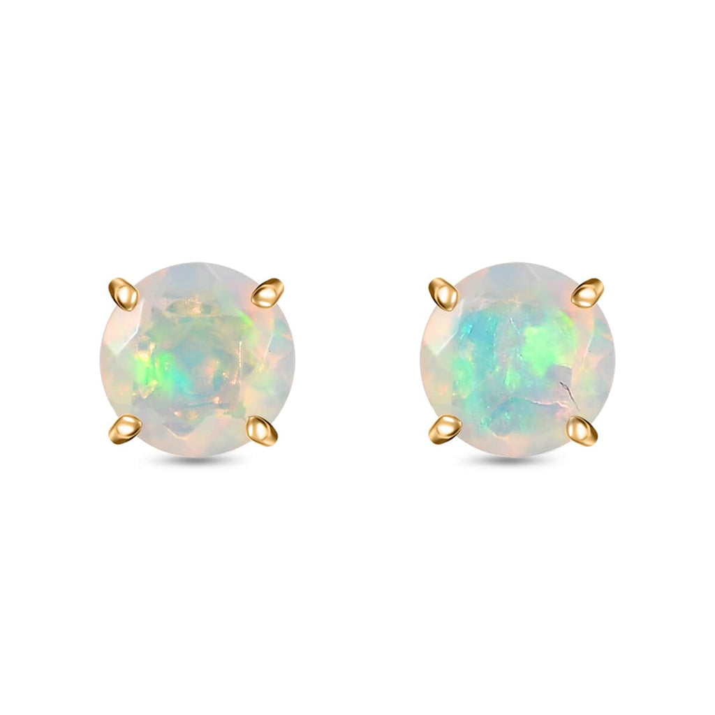 AAA Natürlicher, äthiopischer Welo Opal Ohrringe 417 Gold ca. 2,00 ct.