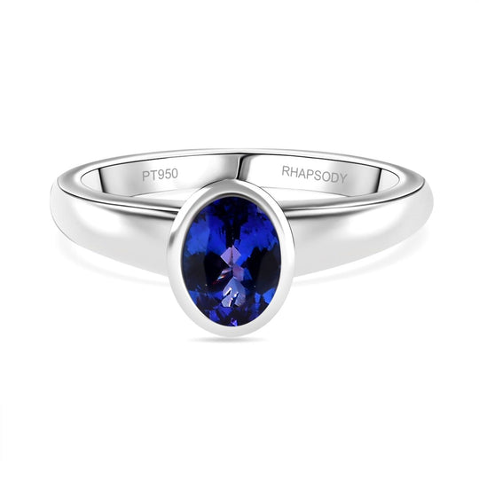 Rhapsody AAAA Tansanit Ring 950 Platin (Größe 17.00) ca. 1,47 ct