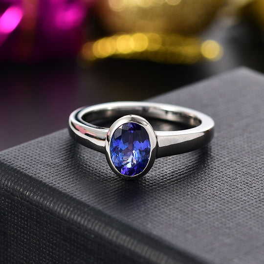 Rhapsody AAAA Tansanit Ring 950 Platin (Größe 17.00) ca. 1,47 ct
