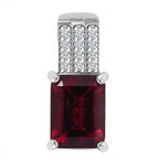 RHAPSODY AAAA Rubellit, Weißer Diamant Anhänger 950 Platin ca. 1.86 ct