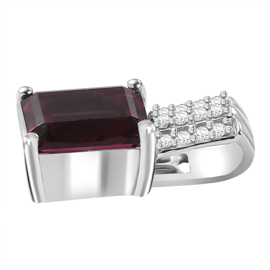RHAPSODY AAAA Rubellit, Weißer Diamant Anhänger 950 Platin ca. 1.86 ct