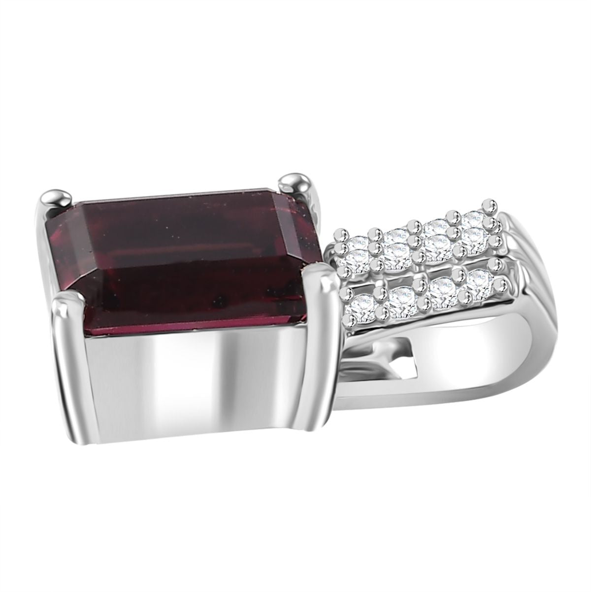 RHAPSODY AAAA Rubellit, Weißer Diamant Anhänger 950 Platin ca. 1.86 ct