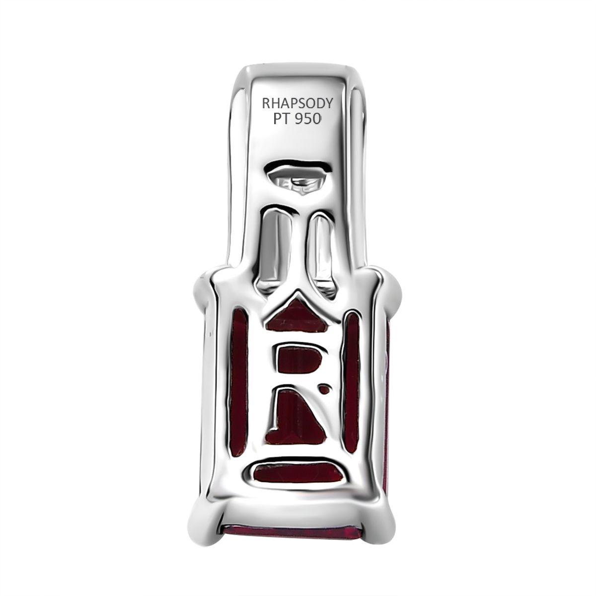 RHAPSODY AAAA Rubellit, Weißer Diamant Anhänger 950 Platin ca. 1.86 ct