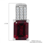 RHAPSODY AAAA Rubellit, Weißer Diamant Anhänger 950 Platin ca. 1.86 ct