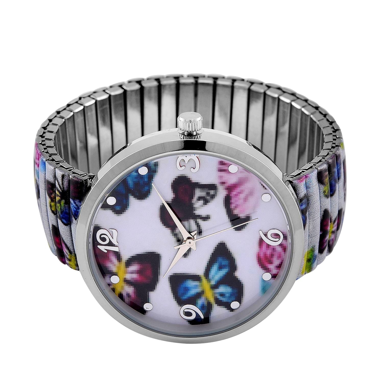 STRADA - Japanisches Uhrwerk, Flexible Uhr, Schmetterling