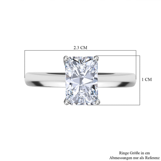 LUXURIANT DIAMOND - Lab Grown Diamant VS-EF SGL zertifiziert Ring 950 Platin (Größe 21.00) ca. 2.00 ct