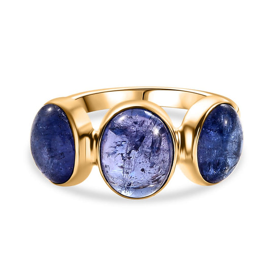 AAA Tansanit Ring 375 Gold (Größe 20.00) ca. 6,19 ct