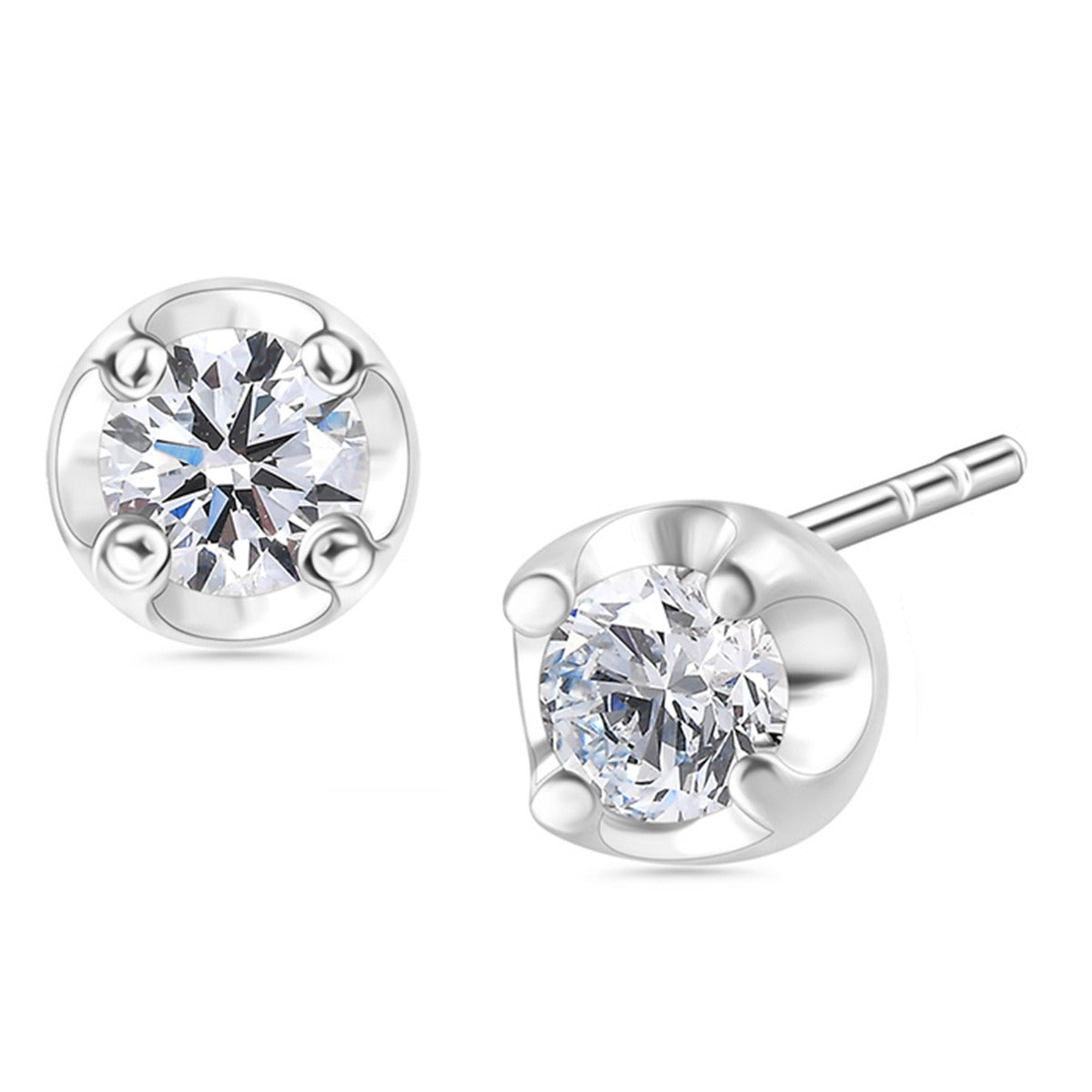 LUXURIANT DIAMOND Lab Grown Diamant Ohrringe 925 Silber platiniert ca. 0.20 ct