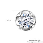 LUXURIANT DIAMOND Lab Grown Diamant Ohrringe 925 Silber platiniert ca. 0.20 ct