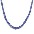 AAA Tansanit Halskette ca. 45 cm 925 Silber rhodiniert, ca. 110.00 ct