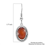 Feuer Opal Matrix Ohrringe 950 Kupfer ca. 8,00 ct.
