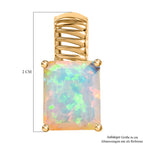 AA Natürlicher, äthiopischer Welo Opal Anhänger 925 Silber 750 Gelbgold Vermeil ca. 2.69 ct
