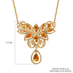 Serra Gaucha Citrin Halskette ca. 45 cm Messing ca. 2,88 ct.