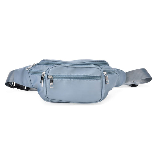 Gürteltasche mit RFID-Schutz, Nylon, 6 Reißverschlussfächer, Schnellverschluss, verstellbarer Schultergurt, Größe 37x10x13,5?cm, hellviolett