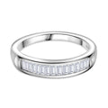 LUXURIANT DIAMOND - Lab Grown Diamant SI-GH SGL zertifiziert Ring 925 Silber rhodiniert (Größe 20.00) ca. 0.75 ct