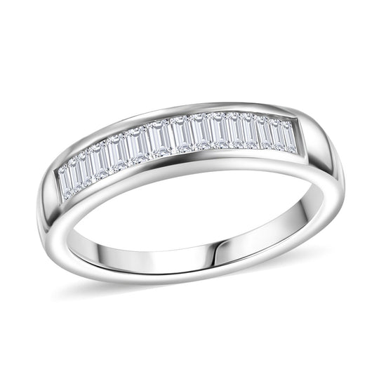 LUXURIANT DIAMOND - Lab Grown Diamant SI-GH SGL zertifiziert Ring 925 Silber rhodiniert (Größe 20.00) ca. 0.75 ct