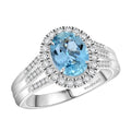 AAAA Santamaria Aquamarin, Weißer Diamant Ring 950 Platin (Größe 17.00) ca. 2,05 ct