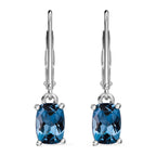 AAA London Blau Topas Ohrringe 925 Silber rhodiniert ca. 1,99 ct.