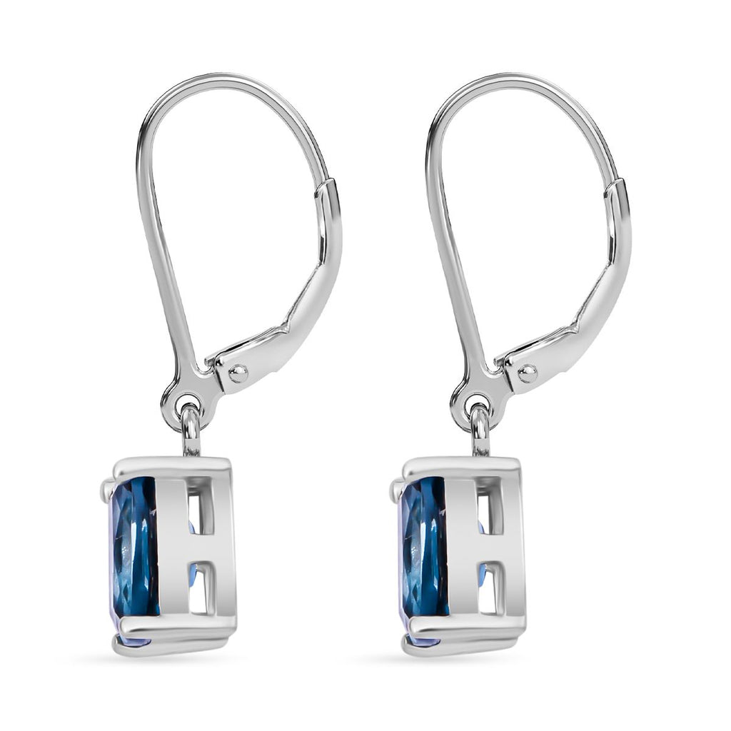 AAA London Blau Topas Ohrringe 925 Silber rhodiniert ca. 1,99 ct.