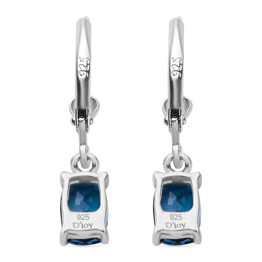 AAA London Blau Topas Ohrringe 925 Silber rhodiniert ca. 1,99 ct.