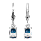 AAA London Blau Topas Ohrringe 925 Silber rhodiniert ca. 1,99 ct.