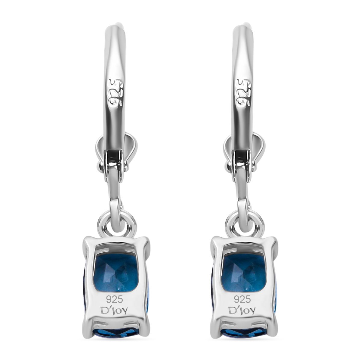 AAA London Blau Topas Ohrringe 925 Silber rhodiniert ca. 1,99 ct.