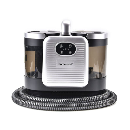 HOMESMART - Tragbarer Teppich- und Polsterreiniger mit starker Saugkraft, Selbstreinigung, 1,78 m Schlauch, 5 m Kabel - leise und effizient,  Größe 400x260x320 mm, Farbe Grau