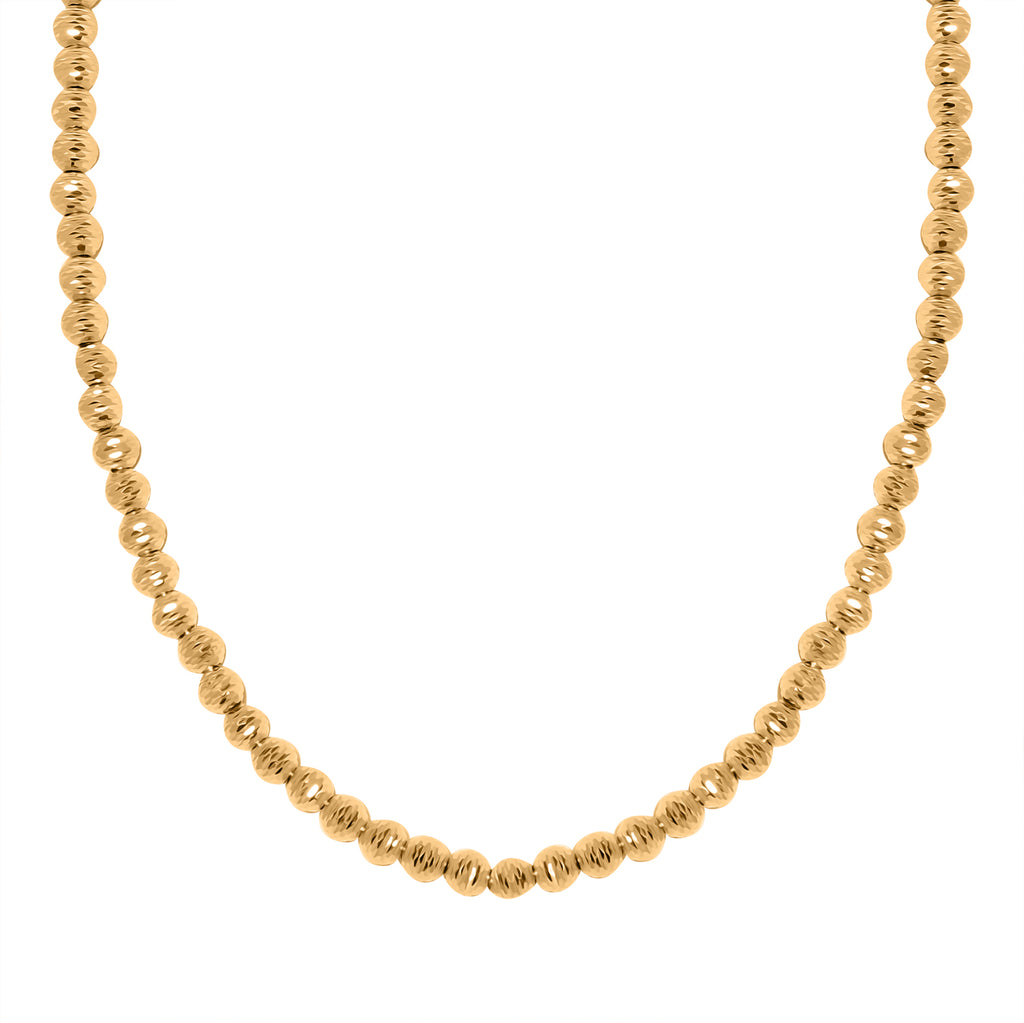 GORINI GIOIELLI - Diamantschliff Kugelkette, 585 Gold ca. 45 cm+ 2.5 cm Extender ca. 10,00g