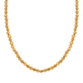 Kugelkette mit Diamantschliff-Muster in 585 Gold, 45+2,5 cm