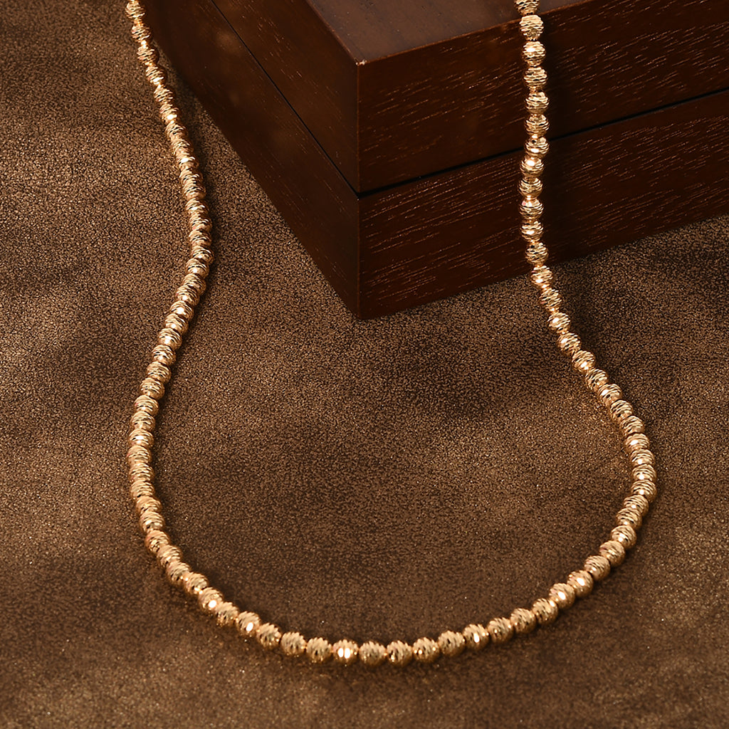 GORINI GIOIELLI - Diamantschliff Kugelkette, 585 Gold ca. 45 cm+ 2.5 cm Extender ca. 10,00g