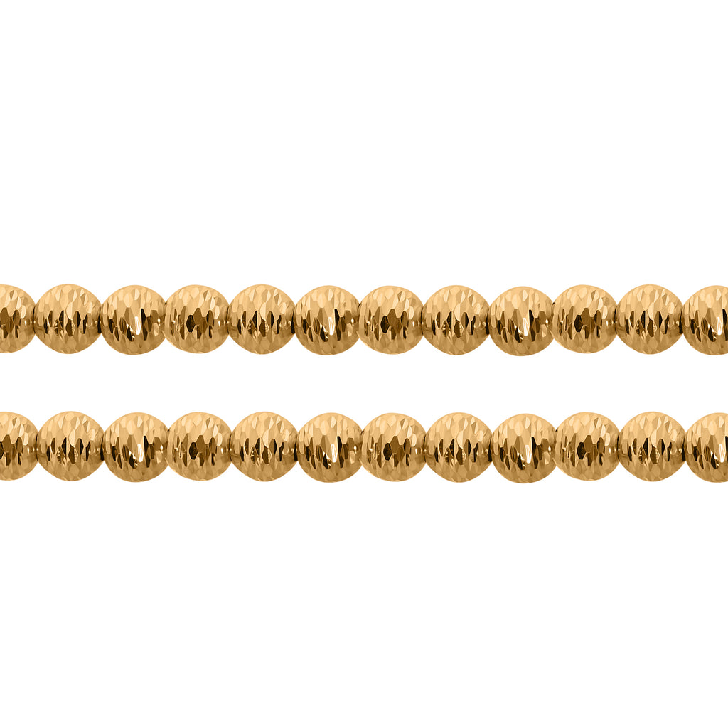 GORINI GIOIELLI - Diamantschliff Kugelkette, 585 Gold ca. 45 cm+ 2.5 cm Extender ca. 10,00g