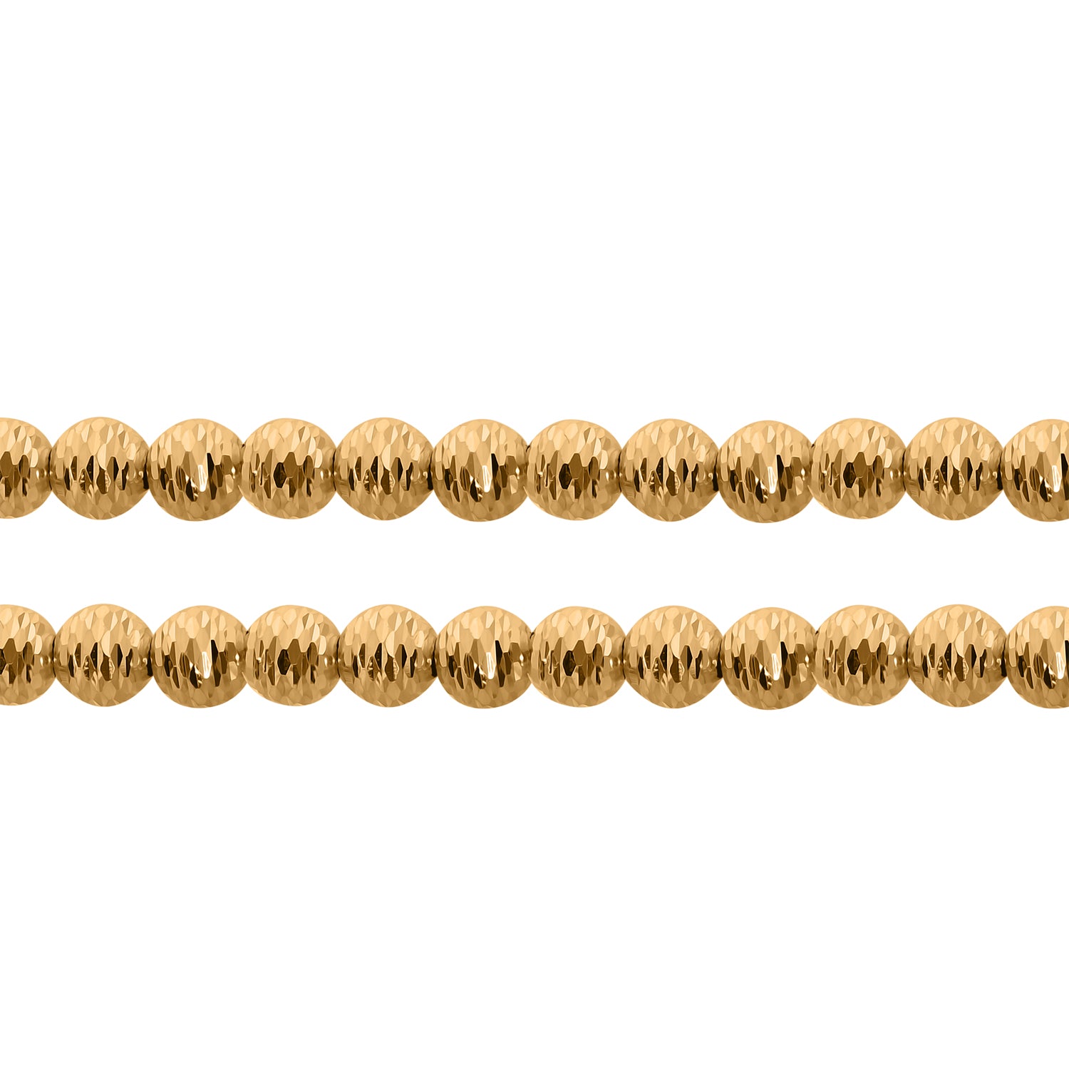 GORINI GIOIELLI - Diamantschliff Kugelkette, 585 Gold ca. 45 cm+ 2.5 cm Extender ca. 10,00g
