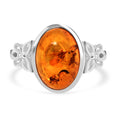 Flexibler Bernstein Ring in 925 Silber