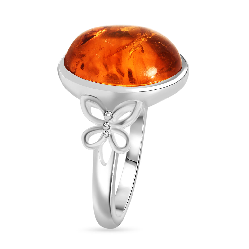 Bernstein Ring 925 Silber Flexibles