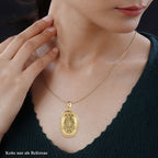 Goldener Drusy Quarz Anhänger Messing ca. 33.12 ct