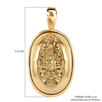 Goldener Drusy Quarz Anhänger Messing ca. 33.12 ct