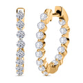 LUXURIANT DIAMOND - Lab Grown Diamant SI-GH SGL zertifiziert Ohrringe 925 Silber 750 Gelbgold Vermeil ca. 1.00 ct