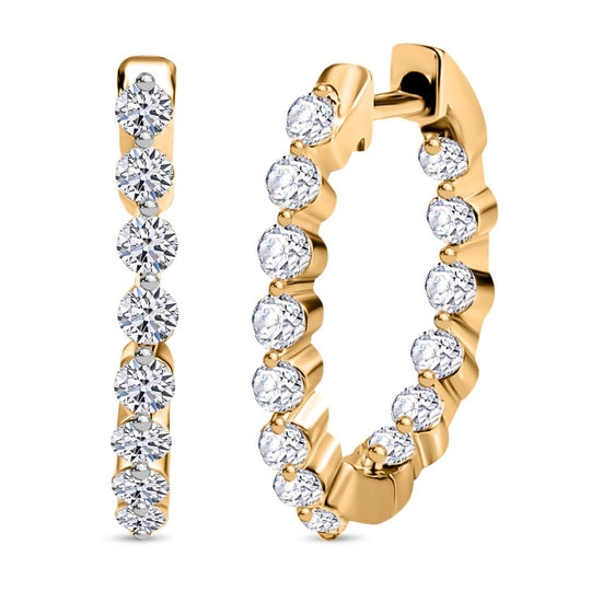 Lab Grown Diamant SI-GH SGL zertifiziert Ohrringe 925 Silber rhodiniert ca. 1.00 ct