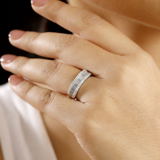 LUXURIANT DIAMOND - Lab Grown Diamant SI-GH SGL zertifiziert Ring 925 Silber rhodiniert (Größe 20.00) ca. 1.00 ct
