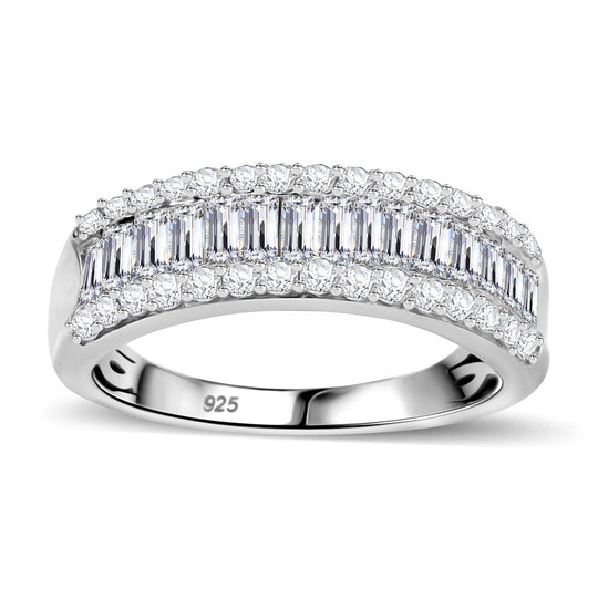 LUXURIANT DIAMOND - Lab Grown Diamant SI-GH SGL zertifiziert Ring 925 Silber rhodiniert (Größe 20.00) ca. 1.00 ct