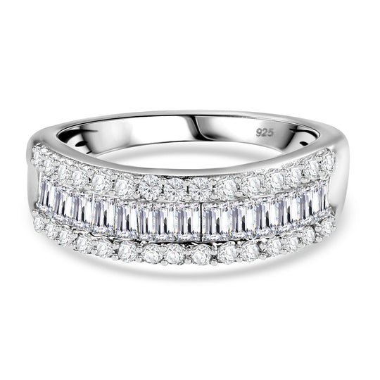 LUXURIANT DIAMOND - Lab Grown Diamant SI-GH SGL zertifiziert Ring 925 Silber rhodiniert (Größe 20.00) ca. 1.00 ct