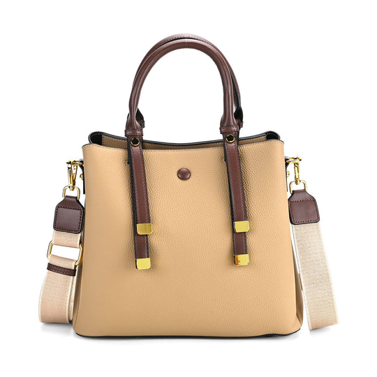 Echtes Leder - Vielseitige Tasche mit abnehmbarem Schulterriemen, 30x14x24 cm, Blau