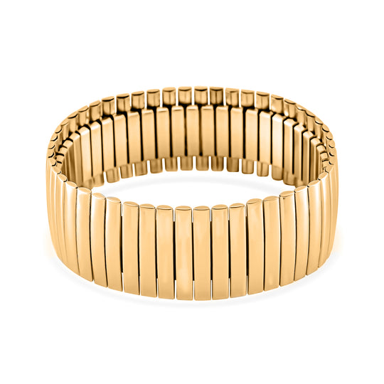 Gliederarmband, 316L Edelstahl, Flexibel (ca. 19 - 20 cm), Silberfarben, ca. 38,00g