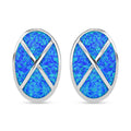 Simulierte blaue Opal Ohrringe