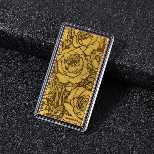 999er Gold-Rosenbarren, 100mg